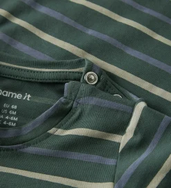 Børn Name It Body l/æ - NbmVroels - Bistro Green/Stripes
