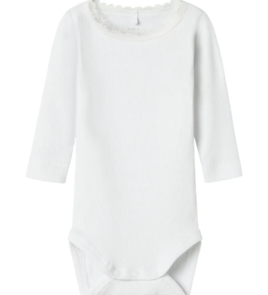 Børn Name It Body l/æ - Noos - Rib - NbfKab - Bright White