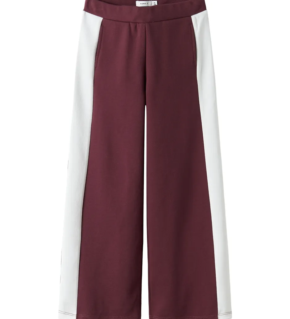 Børn Name It Bukser - Piqué - NkfRivea - Wide - Burgundy