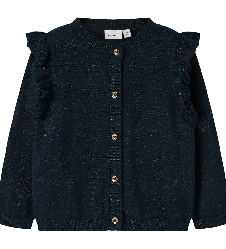 Striktrøjer*Name It Cardigan - Noos - Strik - NmfAbinne - Blå m. Glitter