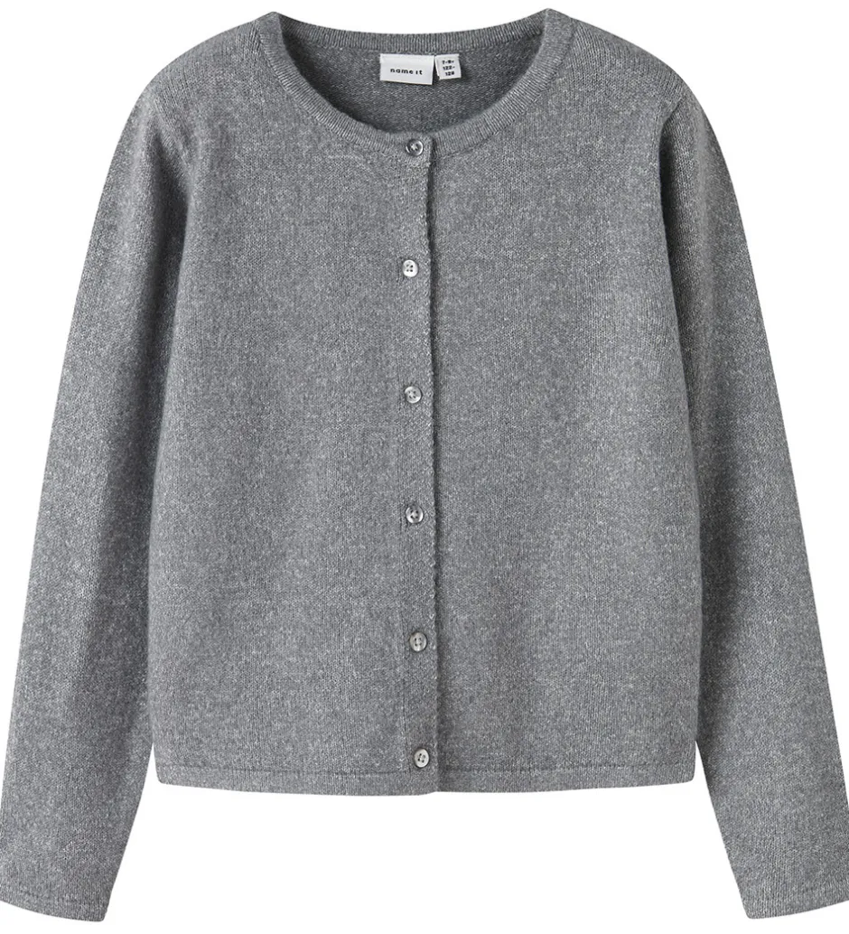 Børn Name It Cardigan - Noos - Strik - NkfSaluna - Gråmeleret