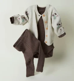 Børn Name It Cardigan - Strik - NbfNussy - Peyote Melange m. Blomster