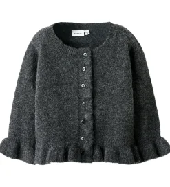 Cardigans*Name It Cardigan - Strik - NmfSupia - Mørkegråmeleret