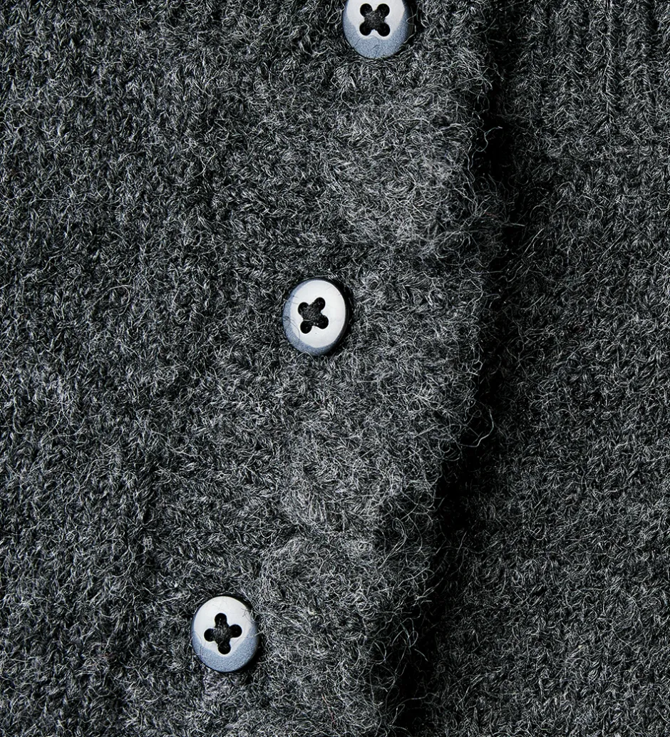 Cardigans*Name It Cardigan - Strik - NmfSupia - Mørkegråmeleret