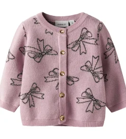 Juletøj|Cardigans*Name It Cardigan - Strik - NbfRebowie - Keepsake Lilac