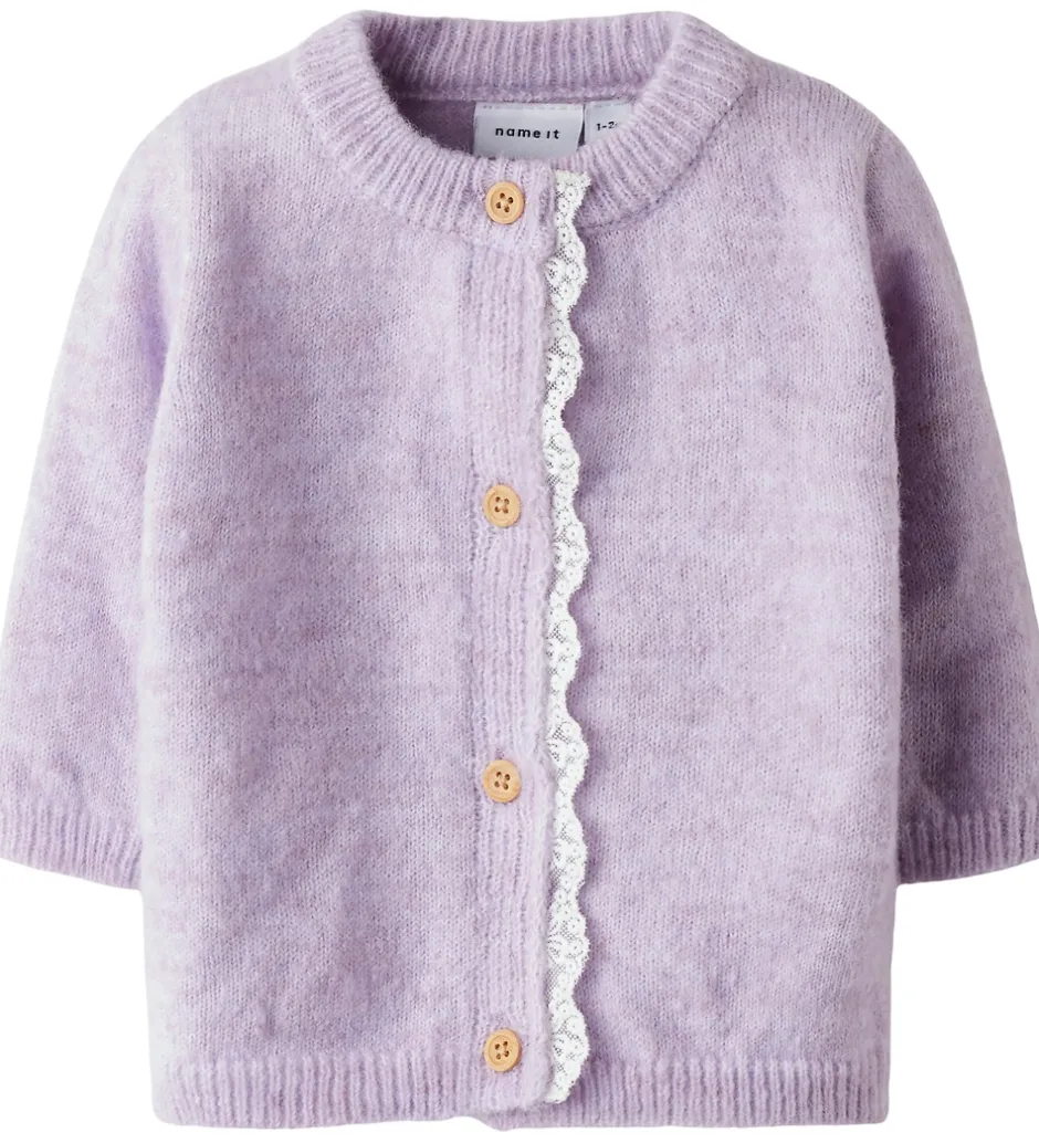Børn Name It Cardigan - Strik - NbfRikimmi - Keepsake Lilac