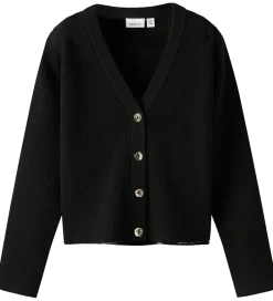 Striktrøjer*Name It Cardigan - Strik - Rib - NkfLarenLise - Sort