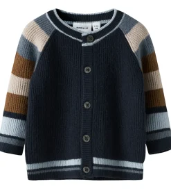 Cardigans*Name It Cardigan - Strik - Viskoseblanding - NbmSand - Navy Blaz