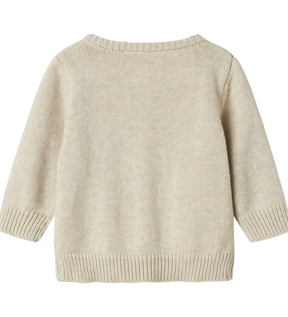 Striktrøjer*Name It Cardigan - Strik - NbfLinie - Peyote Melange m. Print