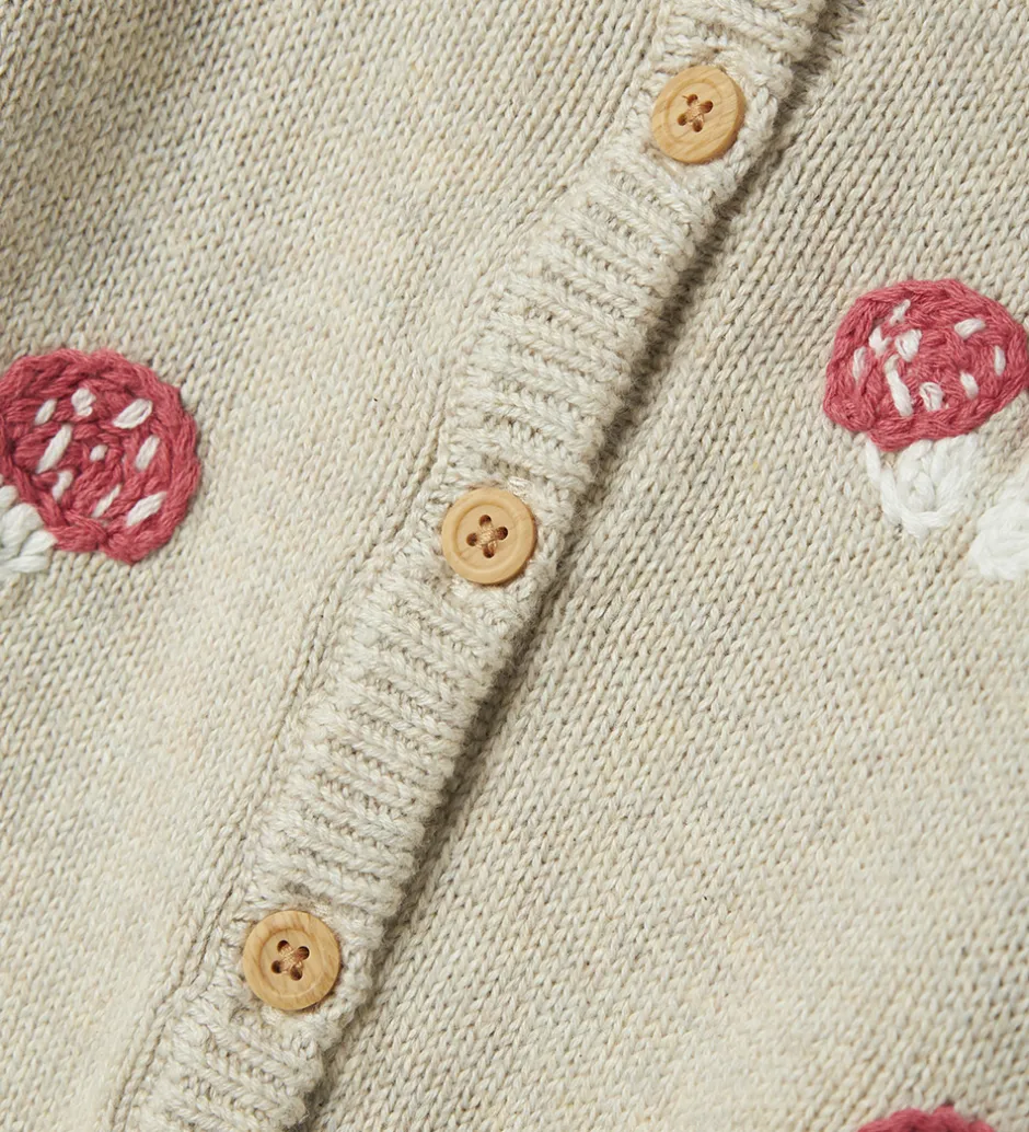 Striktrøjer*Name It Cardigan - Strik - NbfLinie - Peyote Melange m. Print