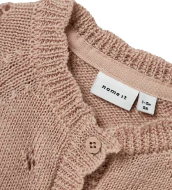 Striktrøjer*Name It Cardigan - Uld - Strik - NbfWrilla - Shadow Gray