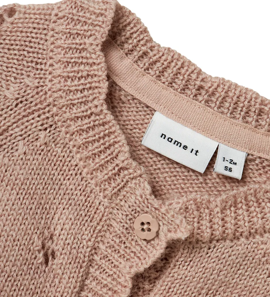 Striktrøjer*Name It Cardigan - Uld - Strik - NbfWrilla - Shadow Gray