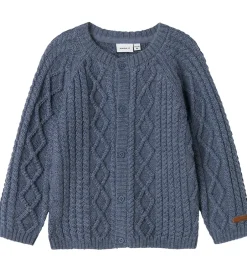 Striktrøjer*Name It Cardigan - Uld - Strik - NmmWrilla - Folkstone Gray