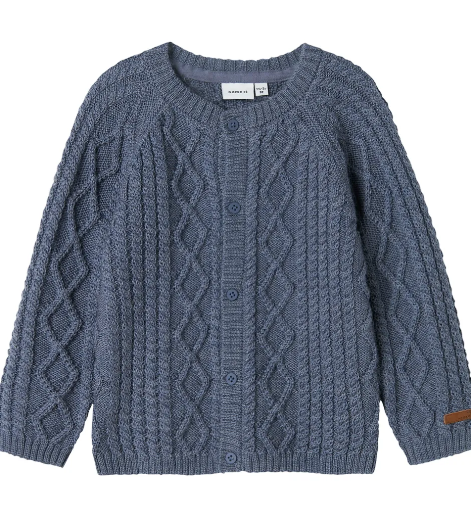 Striktrøjer*Name It Cardigan - Uld - Strik - NmmWrilla - Folkstone Gray