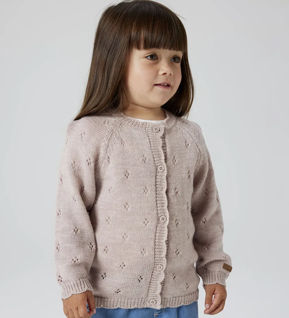 Børn Name It Cardigan - Uld - Strik - NmfWrilla - Shadow Gray