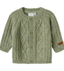 Børn Name It Cardigan - Uld - Strik - NbmWrilla - Dried Sage