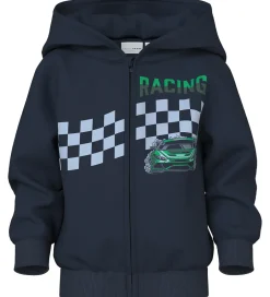 Børn Name It Cardigan m. Hætte - NmmVoltinus - Navy Blazer/Racing