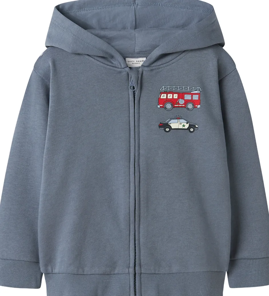 Cardigans*Name It Cardigan m. Hætte - NmmVoltinus - Flint Stone/Fire Truck