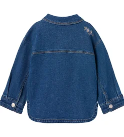Overgangsjakker*Name It Denimjakke - NmfKara - Dark Blue Denim/Flower