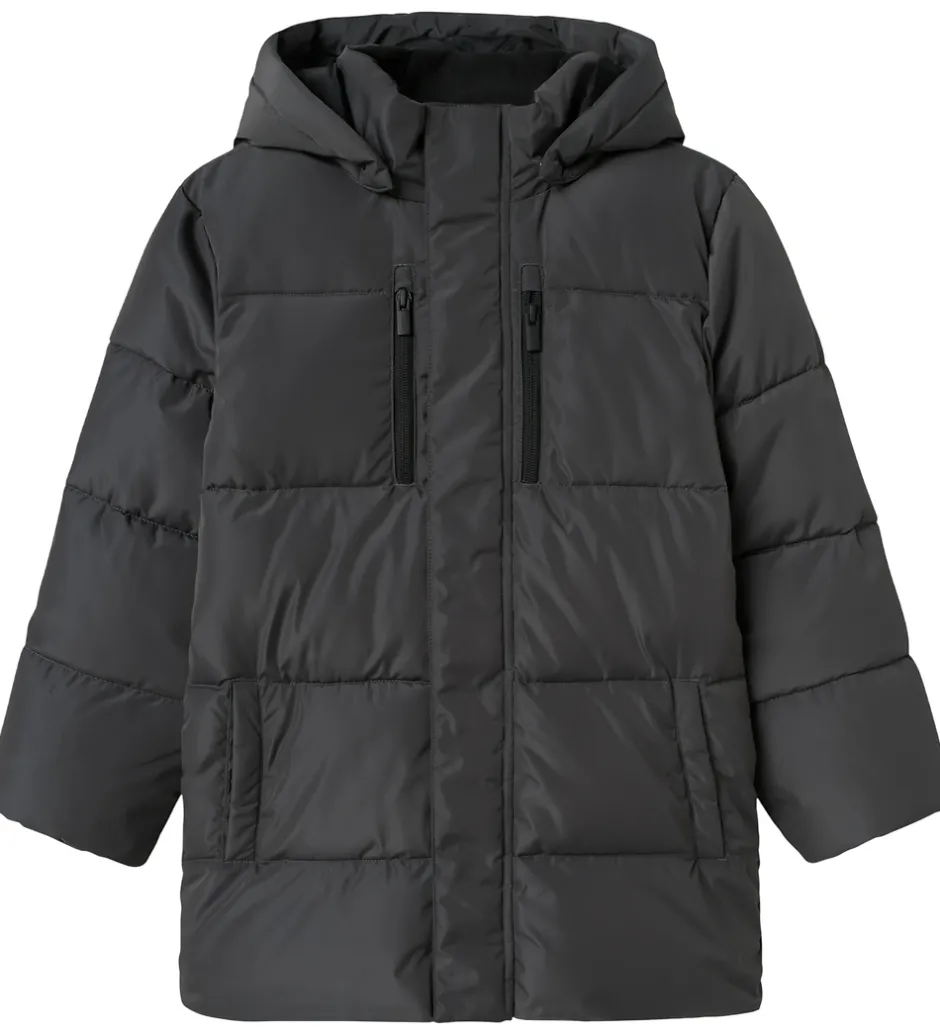Børn Name It Dynejakke - Noos - NkmMedow03 - Grey Pinstripe