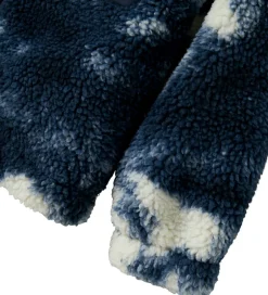 Fleece*Name It Fleecejakke - Teddy - NkmMilou - Navy Blazer m. Mønster