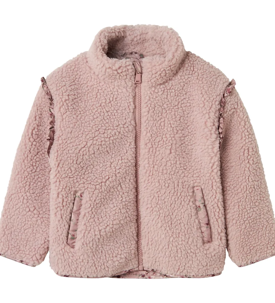 Fleece*Name It Fleecejakke - Teddy - NmfMinna - Violet Ice