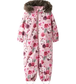 Børn Name It Flyverdragt - NmfSnow10 - Noos - Parfait Pink/FLORAL UNI
