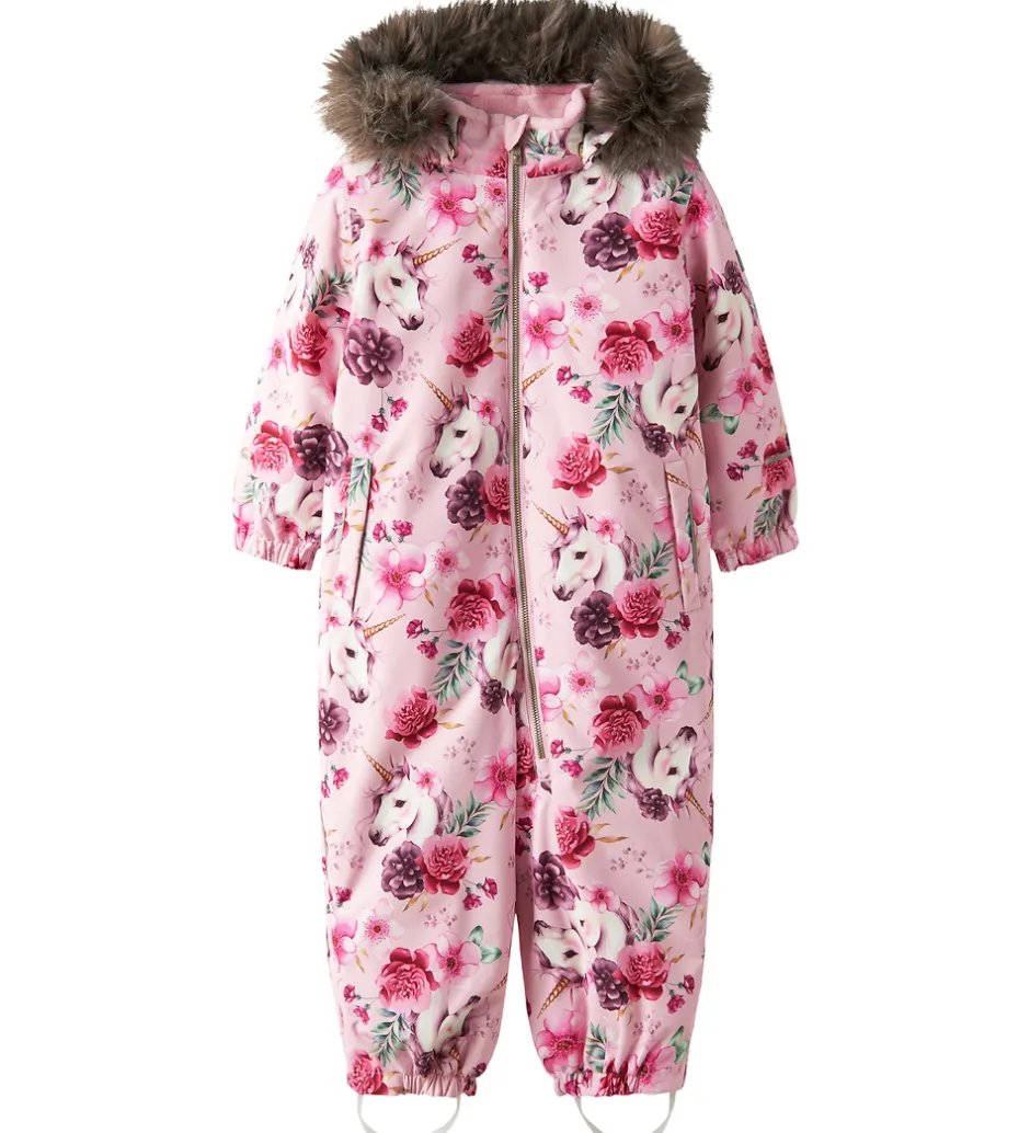 Børn Name It Flyverdragt - NmfSnow10 - Noos - Parfait Pink/FLORAL UNI