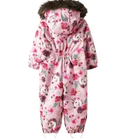Børn Name It Flyverdragt - NmfSnow10 - Noos - Parfait Pink/FLORAL UNI