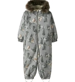 Børn Name It Flyverdragt - NmnSnow10 - Ultimate Grey/Woodland