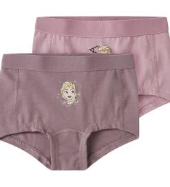 Børn Name It Hipsters - 2-pak - Frozen - NmfAplaja - Lilla/Rosa