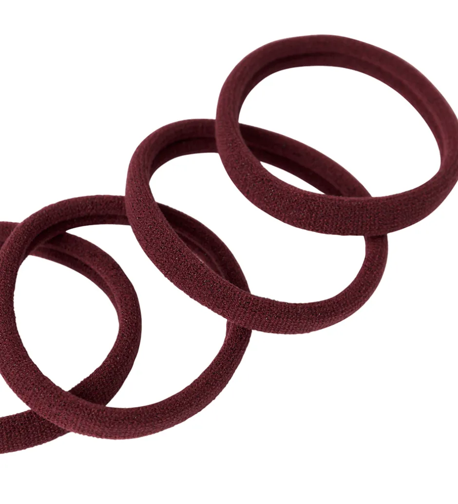 Hårpynt*Name It Hårelastikker - NkfRiga - 4-pak - Burgundy/m. Glitter