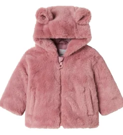 Fleece*Name It Jakke - Imiteret Pels - NbfMila - Lilas