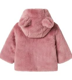 Fleece*Name It Jakke - Imiteret Pels - NbfMila - Lilas