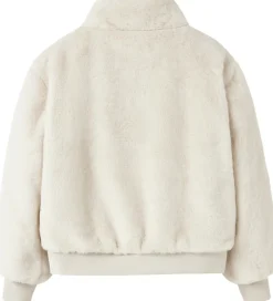 Fleece*Name It Jakke - Imiteret Pels - NkfMila - Moonbeam