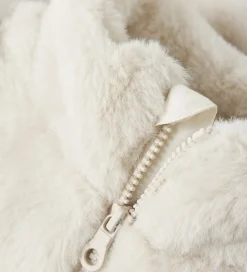Fleece*Name It Jakke - Imiteret Pels - NkfMila - Moonbeam