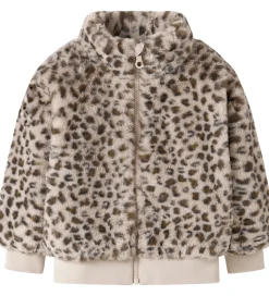 Børn Name It Jakke - Imiteret Pels - NmfMila - Oxford Tan/Leo
