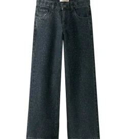 Bukser Og Jeans|Pigetøj*Name It Jeans - NkfRose - Dark Midnight Denim m. Rhinsten