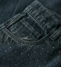Bukser Og Jeans|Pigetøj*Name It Jeans - NkfRose - Dark Midnight Denim m. Rhinsten