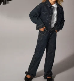 Bukser Og Jeans|Pigetøj*Name It Jeans - NkfRose - Dark Midnight Denim m. Rhinsten