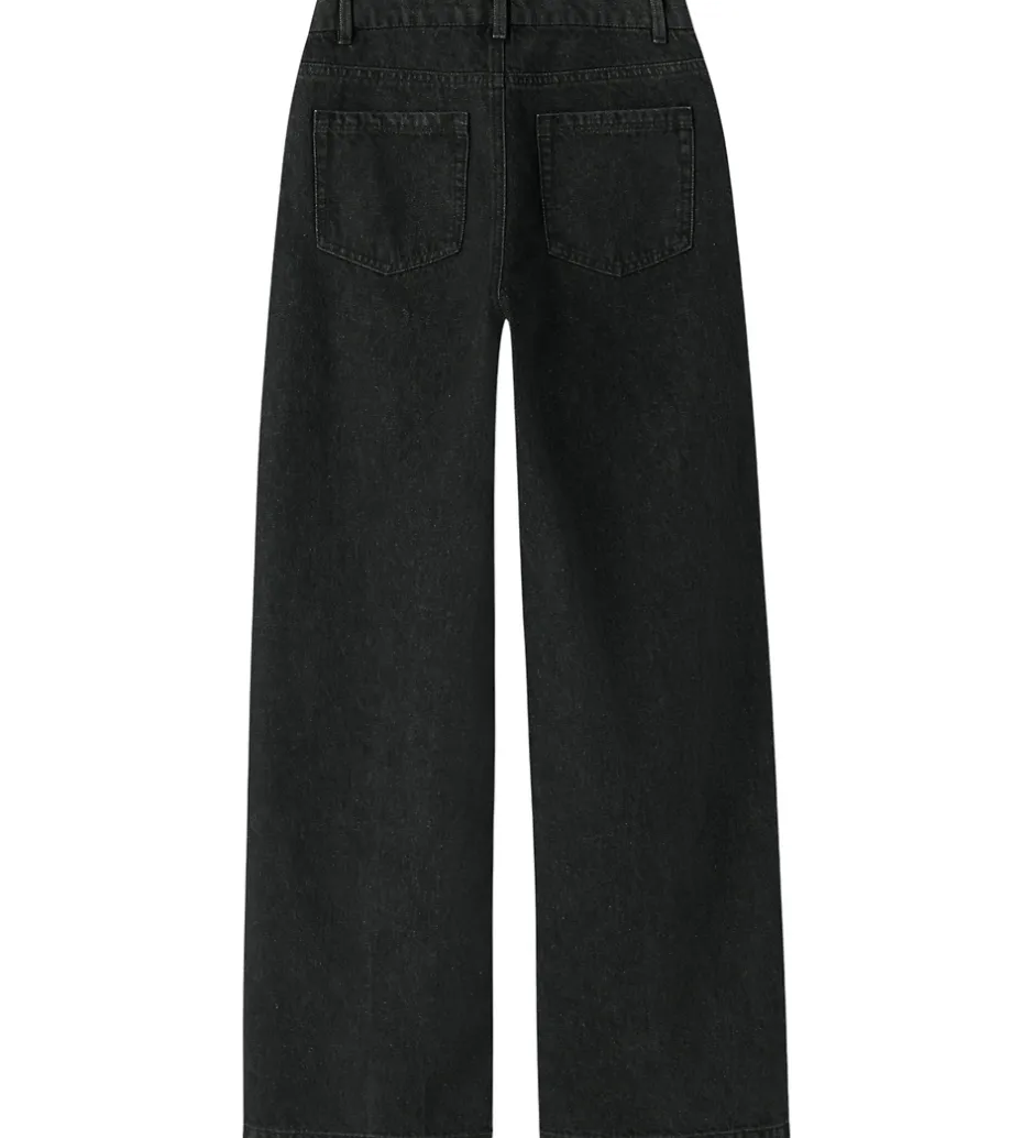 Børn Name It Jeans - NkfRose - Dark Grey Denim m. Sløjfer
