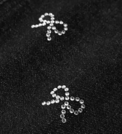 Børn Name It Jeans - NkfRose - Dark Grey Denim m. Sløjfer
