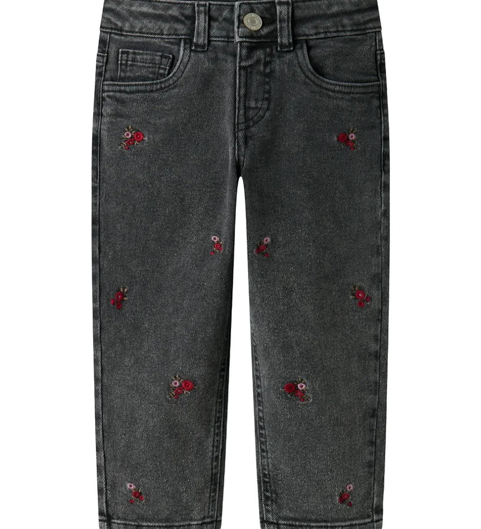 Børn Name It Jeans - Noos - Mom - NmfBella - Medium Grey Denim/Flower