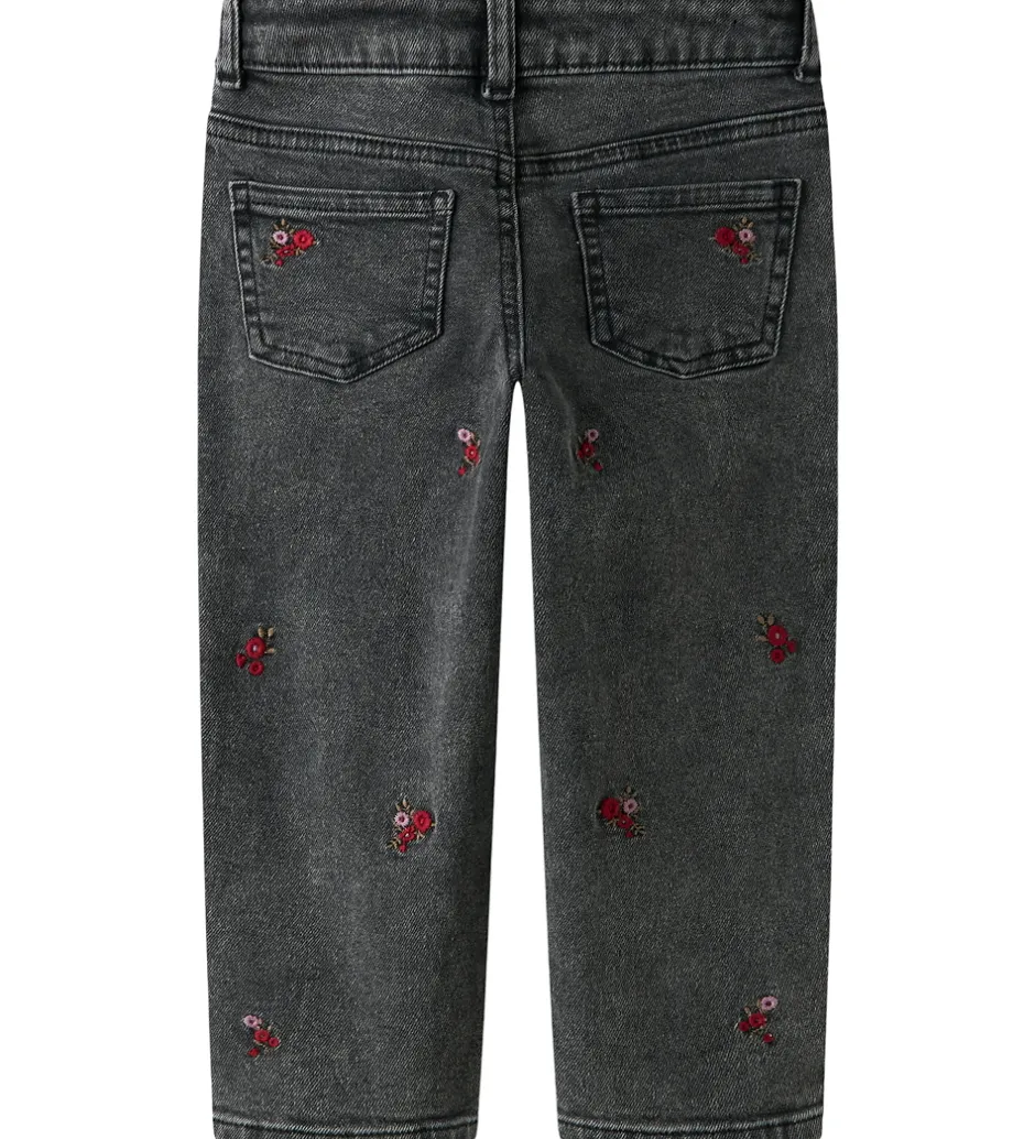 Børn Name It Jeans - Noos - Mom - NmfBella - Medium Grey Denim/Flower