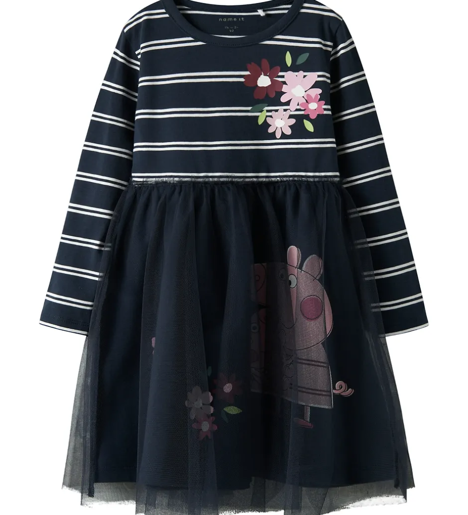 Kjoler*Name It Kjole - NmfOrini Tulle - Navy Blazer