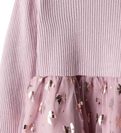 Børn Name It Kjole - Rib/Tyl - NmfRosally - Keepsake Lilac m. Print
