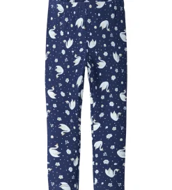 Leggings*Name It Leggings - NmfDavina - AOP - Beacon Blue/Swans