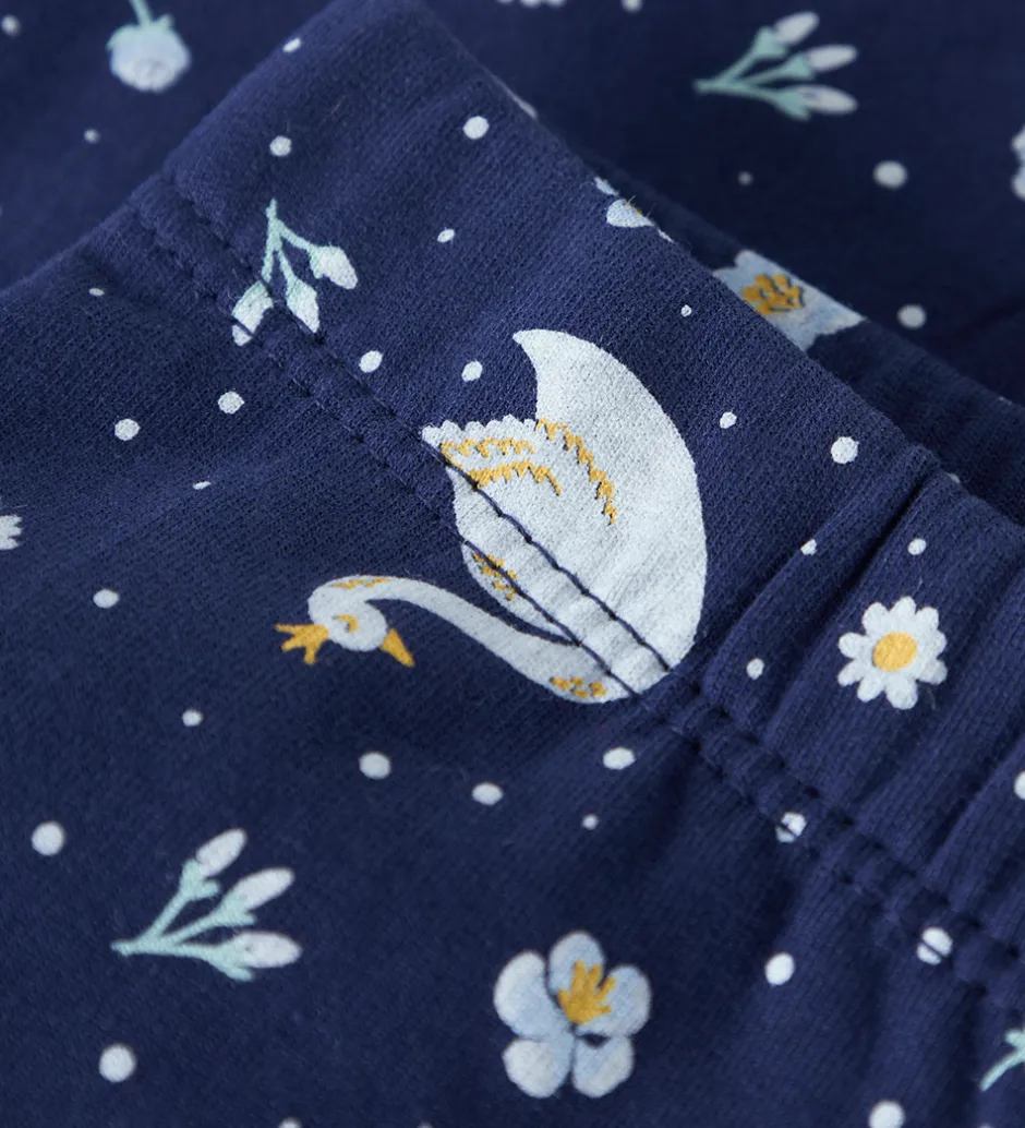 Leggings*Name It Leggings - NmfDavina - AOP - Beacon Blue/Swans