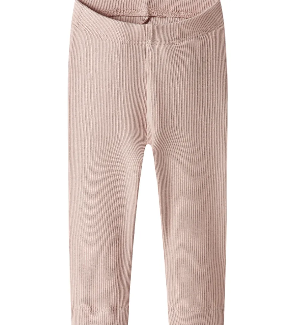 Leggings|Unisex-Tøj*Name It Leggings - 2-pak - NbnKab - Peyote Melange/Sepia Rose