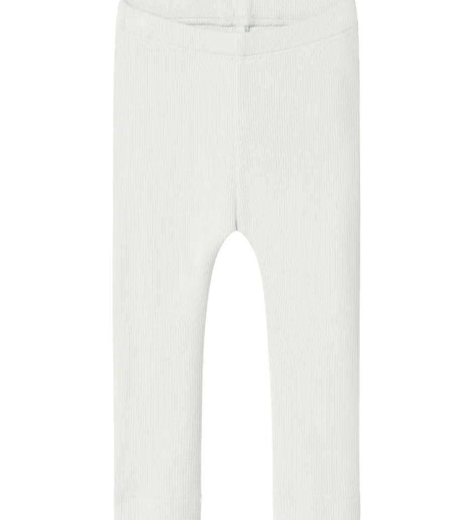 Leggings|Unisex-Tøj*Name It Leggings - Rib - NbnKab - Cloud Dancer